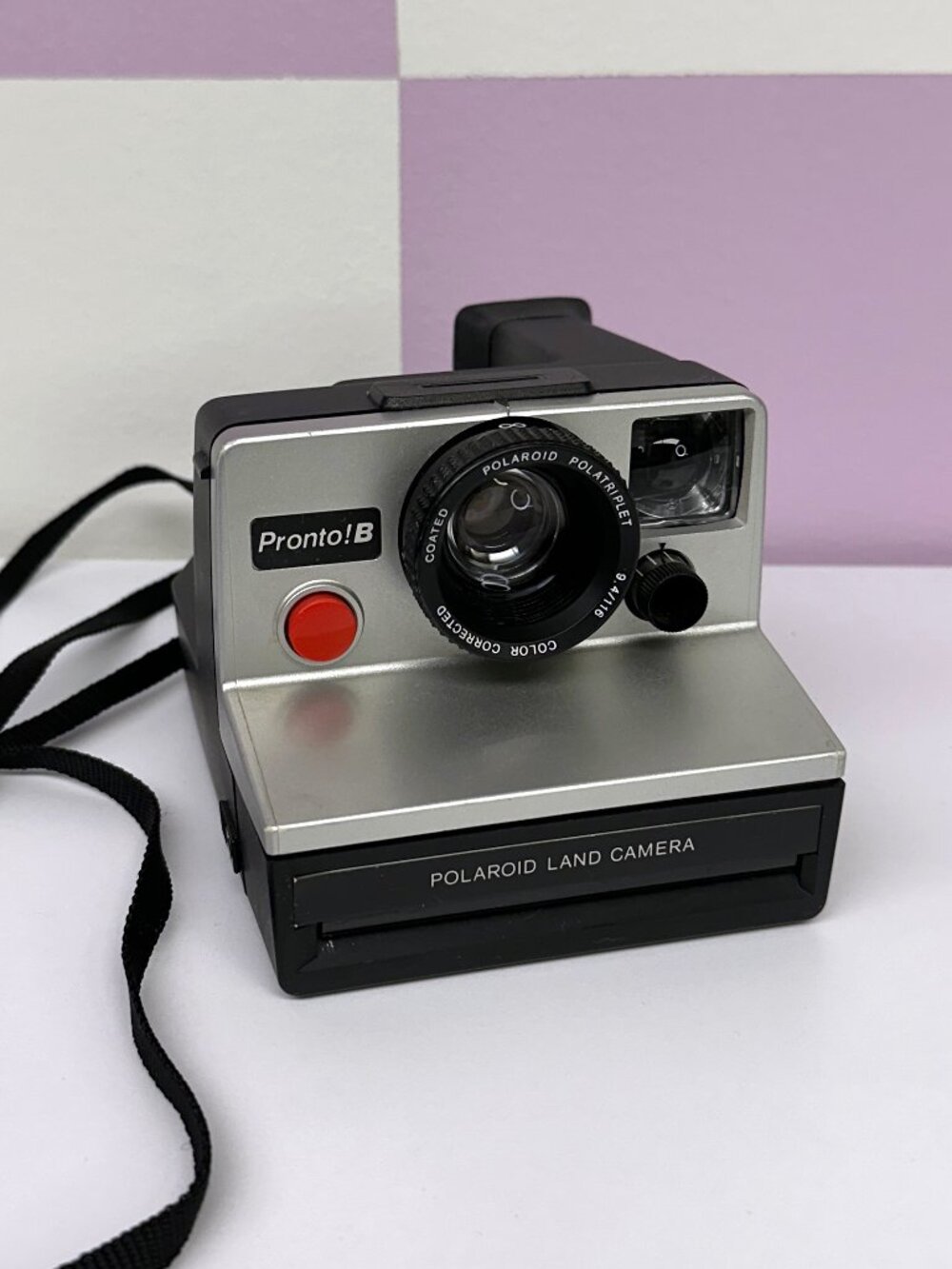 VINTAGE Polaroid Pronto!B SX-70 Film Instant Land Camera Silver Grey untested